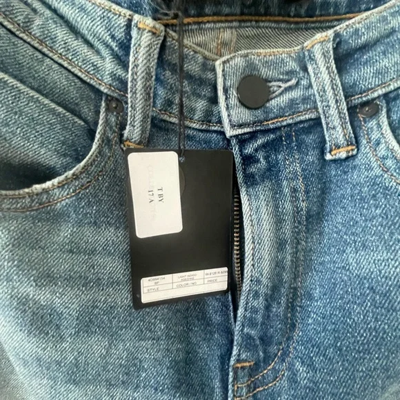 Alexander Wang T slim fit jeans high rise light wash denim - Picture 4 of 4